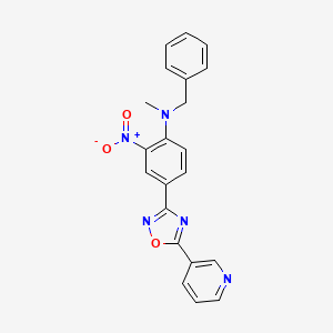 N-benzyl-N-methyl-2-nitro-4-[5-(pyridin-3-yl)-1,2,4-oxadiazol-3-yl]aniline