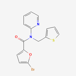 molecular formula C15H11BrN2O2S B11349441 5-bromo-N-(pyridin-2-yl)-N-(thiophen-2-ylmethyl)furan-2-carboxamide 