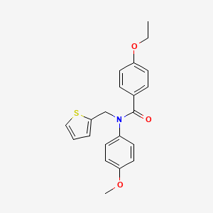 molecular formula C21H21NO3S B11349459 4-ethoxy-N-(4-methoxyphenyl)-N-(thiophen-2-ylmethyl)benzamide 