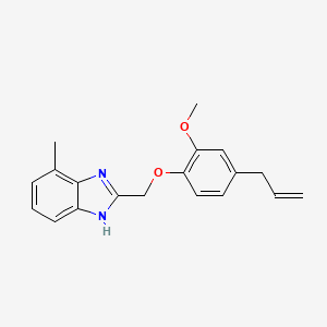 molecular formula C19H20N2O2 B11349465 2-{[2-methoxy-4-(prop-2-en-1-yl)phenoxy]methyl}-4-methyl-1H-benzimidazole 