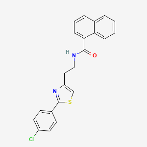 molecular formula C22H17ClN2OS B11349472 N-{2-[2-(4-chlorophenyl)-1,3-thiazol-4-yl]ethyl}naphthalene-1-carboxamide 