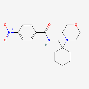 molecular formula C18H25N3O4 B11349478 N-{[1-(morpholin-4-yl)cyclohexyl]methyl}-4-nitrobenzamide 