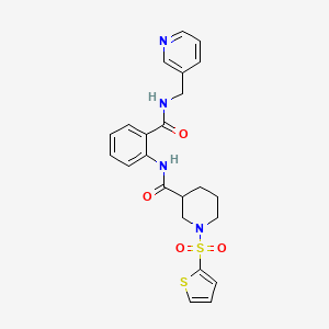 N-{2-[(pyridin-3-ylmethyl)carbamoyl]phenyl}-1-(thiophen-2-ylsulfonyl)piperidine-3-carboxamide