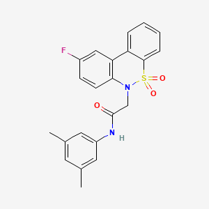 N-(3,5-dimethylphenyl)-2-(9-fluoro-5,5-dioxido-6H-dibenzo[c,e][1,2]thiazin-6-yl)acetamide