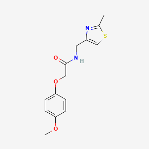 2-(4-methoxyphenoxy)-N-[(2-methyl-1,3-thiazol-4-yl)methyl]acetamide