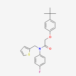 2-(4-tert-butylphenoxy)-N-(4-fluorophenyl)-N-(thiophen-2-ylmethyl)acetamide