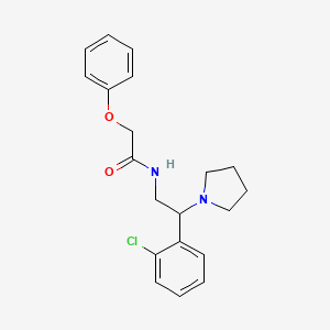 molecular formula C20H23ClN2O2 B11349557 N-[2-(2-chlorophenyl)-2-(pyrrolidin-1-yl)ethyl]-2-phenoxyacetamide 