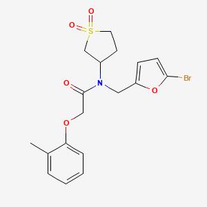 N-[(5-bromofuran-2-yl)methyl]-N-(1,1-dioxidotetrahydrothiophen-3-yl)-2-(2-methylphenoxy)acetamide