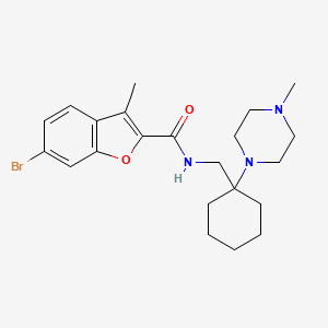 6-bromo-3-methyl-N-{[1-(4-methylpiperazin-1-yl)cyclohexyl]methyl}-1-benzofuran-2-carboxamide