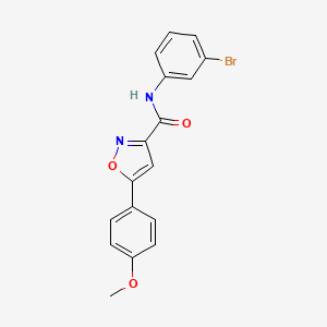 molecular formula C17H13BrN2O3 B11349618 N-(3-bromophenyl)-5-(4-methoxyphenyl)-1,2-oxazole-3-carboxamide 