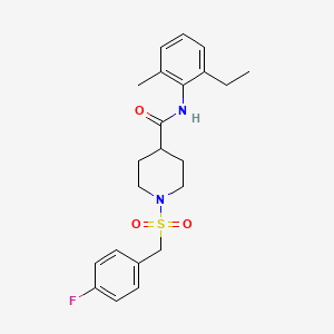 N-(2-ethyl-6-methylphenyl)-1-[(4-fluorobenzyl)sulfonyl]piperidine-4-carboxamide