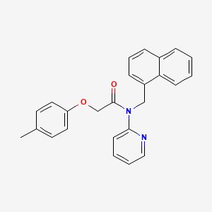 molecular formula C25H22N2O2 B11349632 2-(4-methylphenoxy)-N-(naphthalen-1-ylmethyl)-N-(pyridin-2-yl)acetamide 