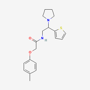 molecular formula C19H24N2O2S B11349633 2-(4-methylphenoxy)-N-[2-(pyrrolidin-1-yl)-2-(thiophen-2-yl)ethyl]acetamide 