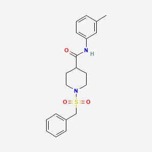 1-(benzylsulfonyl)-N-(3-methylphenyl)piperidine-4-carboxamide