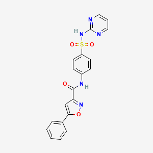 5-phenyl-N-[4-(pyrimidin-2-ylsulfamoyl)phenyl]-1,2-oxazole-3-carboxamide