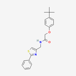 2-(4-tert-butylphenoxy)-N-[(2-phenyl-1,3-thiazol-4-yl)methyl]acetamide