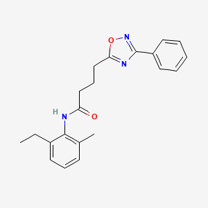 N-(2-ethyl-6-methylphenyl)-4-(3-phenyl-1,2,4-oxadiazol-5-yl)butanamide