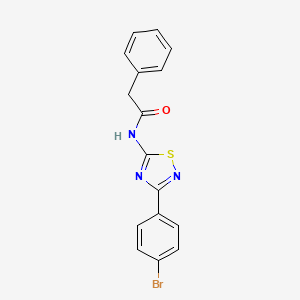 molecular formula C16H12BrN3OS B11349687 N-[3-(4-bromophenyl)-1,2,4-thiadiazol-5-yl]-2-phenylacetamide 