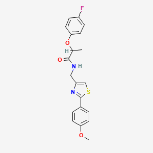 molecular formula C20H19FN2O3S B11349688 2-(4-fluorophenoxy)-N-{[2-(4-methoxyphenyl)-1,3-thiazol-4-yl]methyl}propanamide 