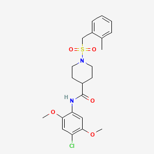 N-(4-chloro-2,5-dimethoxyphenyl)-1-[(2-methylbenzyl)sulfonyl]piperidine-4-carboxamide