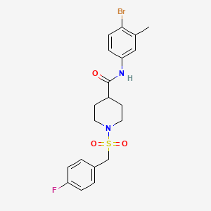 N-(4-bromo-3-methylphenyl)-1-[(4-fluorobenzyl)sulfonyl]piperidine-4-carboxamide