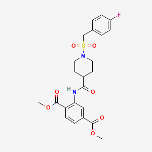 Dimethyl 2-[({1-[(4-fluorobenzyl)sulfonyl]piperidin-4-yl}carbonyl)amino]benzene-1,4-dicarboxylate