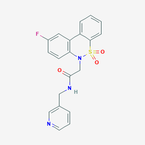 2-(9-Fluoro-5,5-dioxido-6H-dibenzo[C,E][1,2]thiazin-6-YL)-N-(3-pyridinylmethyl)acetamide