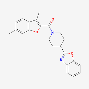 molecular formula C23H22N2O3 B11349770 [4-(1,3-Benzoxazol-2-yl)piperidin-1-yl](3,6-dimethyl-1-benzofuran-2-yl)methanone 