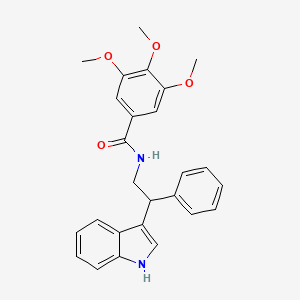 molecular formula C26H26N2O4 B11349788 N-[2-(1H-indol-3-yl)-2-phenylethyl]-3,4,5-trimethoxybenzamide 