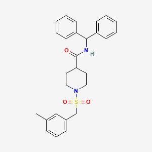 N-(diphenylmethyl)-1-[(3-methylbenzyl)sulfonyl]piperidine-4-carboxamide