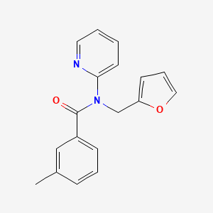 molecular formula C18H16N2O2 B11349832 N-(furan-2-ylmethyl)-3-methyl-N-(pyridin-2-yl)benzamide 