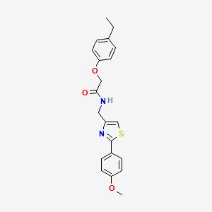 molecular formula C21H22N2O3S B11349840 2-(4-ethylphenoxy)-N-{[2-(4-methoxyphenyl)-1,3-thiazol-4-yl]methyl}acetamide 