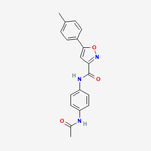 N-(4-acetamidophenyl)-5-(4-methylphenyl)-1,2-oxazole-3-carboxamide