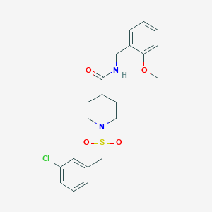 1-[(3-chlorobenzyl)sulfonyl]-N-(2-methoxybenzyl)piperidine-4-carboxamide