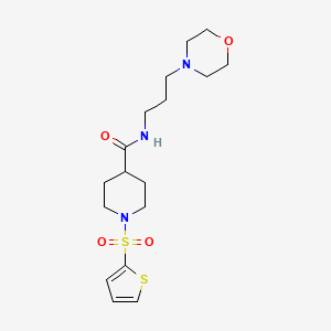 N-[3-(morpholin-4-yl)propyl]-1-(thiophen-2-ylsulfonyl)piperidine-4-carboxamide