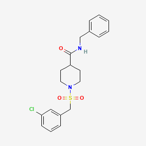 N-benzyl-1-[(3-chlorobenzyl)sulfonyl]piperidine-4-carboxamide