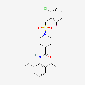 1-[(2-chloro-6-fluorobenzyl)sulfonyl]-N-(2,6-diethylphenyl)piperidine-4-carboxamide