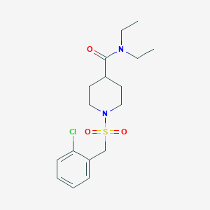 1-[(2-chlorobenzyl)sulfonyl]-N,N-diethylpiperidine-4-carboxamide