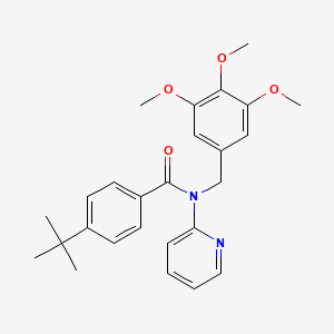 molecular formula C26H30N2O4 B11349928 4-tert-butyl-N-(pyridin-2-yl)-N-(3,4,5-trimethoxybenzyl)benzamide 