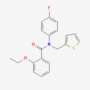 molecular formula C20H18FNO2S B11349935 2-ethoxy-N-(4-fluorophenyl)-N-(thiophen-2-ylmethyl)benzamide 