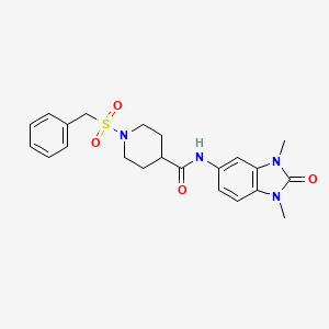 molecular formula C22H26N4O4S B11349943 1-(benzylsulfonyl)-N-(1,3-dimethyl-2-oxo-2,3-dihydro-1H-benzimidazol-5-yl)piperidine-4-carboxamide 