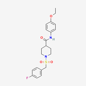 molecular formula C21H25FN2O4S B11349952 N-(4-ethoxyphenyl)-1-[(4-fluorobenzyl)sulfonyl]piperidine-4-carboxamide 