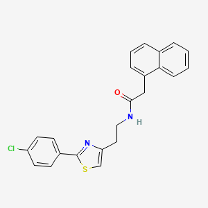 N-{2-[2-(4-chlorophenyl)-1,3-thiazol-4-yl]ethyl}-2-(naphthalen-1-yl)acetamide