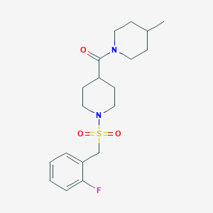 {1-[(2-Fluorobenzyl)sulfonyl]piperidin-4-yl}(4-methylpiperidin-1-yl)methanone