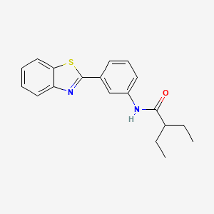 molecular formula C19H20N2OS B11349975 N-[3-(1,3-benzothiazol-2-yl)phenyl]-2-ethylbutanamide 