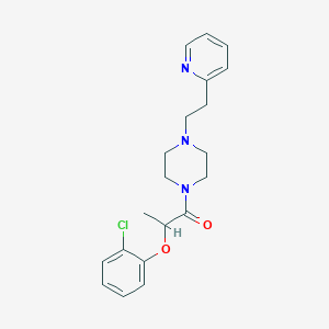 molecular formula C20H24ClN3O2 B11349996 2-(2-Chlorophenoxy)-1-{4-[2-(pyridin-2-yl)ethyl]piperazin-1-yl}propan-1-one 