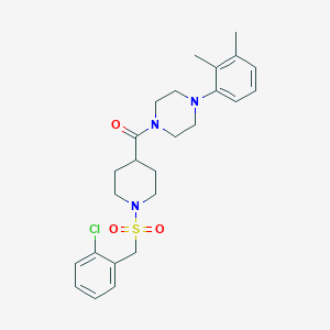 {1-[(2-Chlorobenzyl)sulfonyl]piperidin-4-yl}[4-(2,3-dimethylphenyl)piperazin-1-yl]methanone