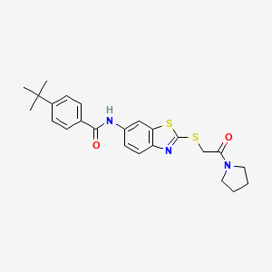 4-Tert-butyl-N-(2-{[2-oxo-2-(pyrrolidin-1-YL)ethyl]sulfanyl}-1,3-benzothiazol-6-YL)benzamide