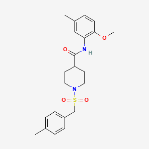 N-(2-methoxy-5-methylphenyl)-1-[(4-methylbenzyl)sulfonyl]piperidine-4-carboxamide