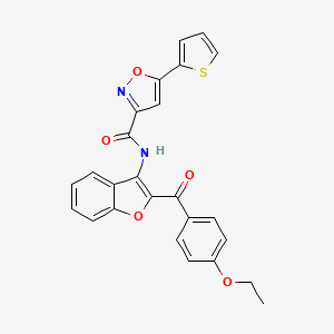 N-{2-[(4-ethoxyphenyl)carbonyl]-1-benzofuran-3-yl}-5-(thiophen-2-yl)-1,2-oxazole-3-carboxamide